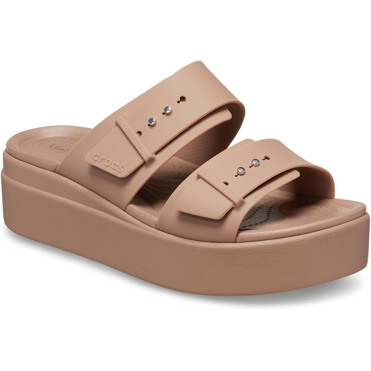 Crocs Women'S Brooklyn Buckle Low Wedges