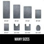 GORILLA GRIP® Memory Foam Bath Rugs, Soft Absorbent Velvet Bathroom Mats, Durable Dots on Underside, Machine Washable Bathmat, Carpet Rug Room Decor for Shower Floor, 24x17 Mat, Graphite Gray