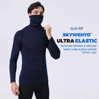 3 Pack Men'S Upf 50+ Sun Protection Hoodies, Long Sleeve Moisture Wicking Shirts With Face Mask For Fishing