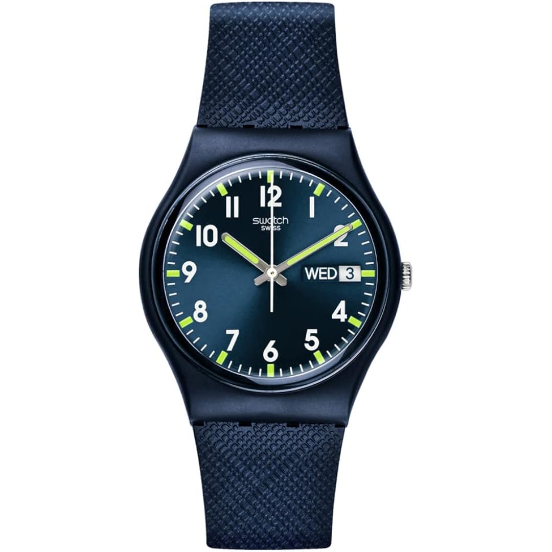 Swatch Gent Biosourced Unisex Watch Casual Plastic Blue Quartz Waterproof Sir Blue