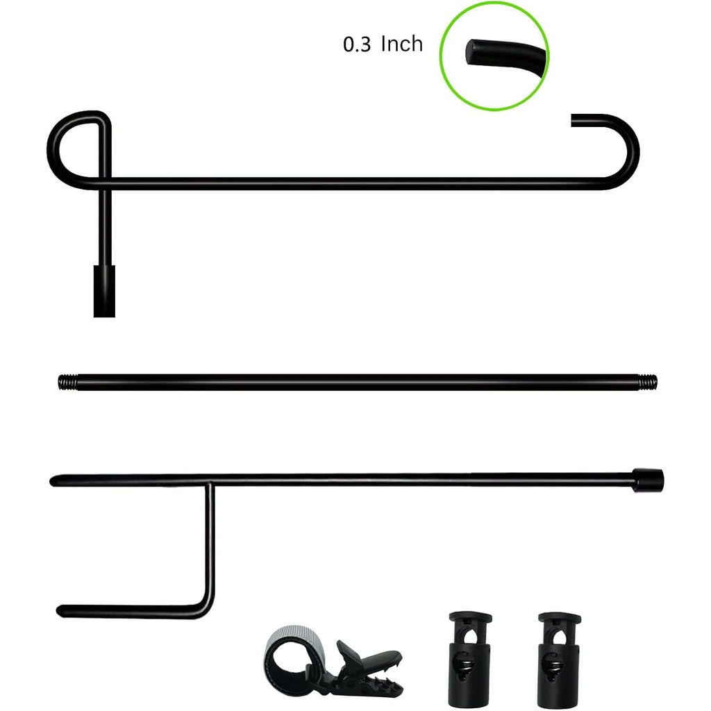 Garden Flag Pole Stand Holder, Garden Flags For Outside With Flag Stopper And Clip Waterproof Powder-Coated Paint For Flag Pole Holder For Outside House,Yard Flags For Outside
