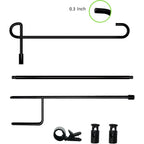 Garden Flag Pole Stand Holder, Garden Flags For Outside With Flag Stopper And Clip Waterproof Powder-Coated Paint For Flag Pole Holder For Outside House,Yard Flags For Outside
