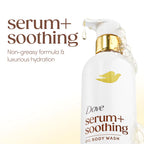 Dove Serum+ Shower Oil Body Wash With Glycerin Serum, Almond Oil & Sandalwood, Soothing Hydrating Cleanser, 15.3 Fl Oz