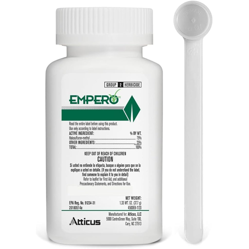 Atticus Empero Nutsedge Killer (1.33 Oz) Halosulfuron Herbicide Concentrate | Nutgrass Killer For Lawns & Landscapes, Convenient Scoop For Easy Measuring