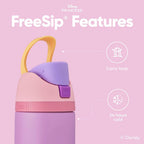 Owala Disney Princess FreeSip Insulated Stainless Steel Water Bottle with Straw for Sports and Travel, BPA-Free Sports Water Bottle, 24 oz, Rapunzel