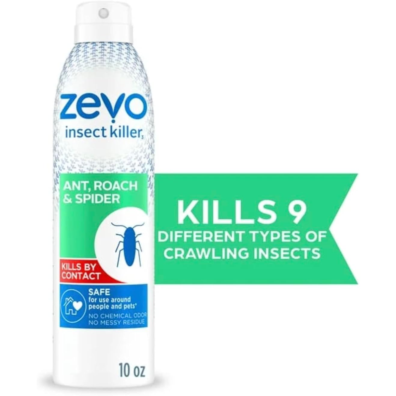 Zevo Roach Killer Ant, Roach, Spider Insect Spray (10 Oz) | Indoor Outdoor Use | Instant Action | Pet People Friendly Safe (2)