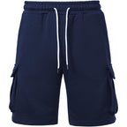 Pidogym Men'S Casual Jogger Shorts Sweat Cargo Short Pants Drawstring Elastic Waist Athletic Workout Shorts With 5 Pockets