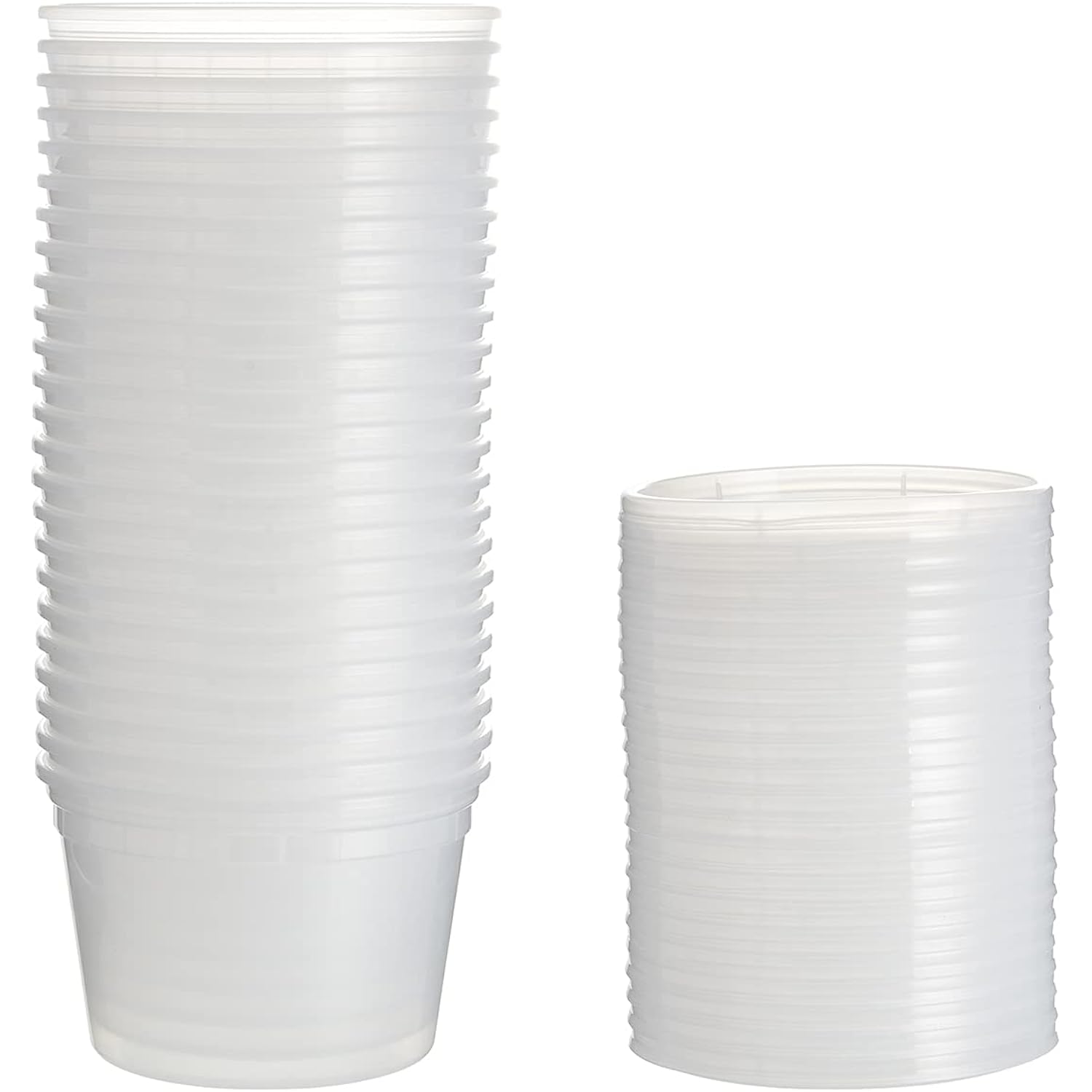 [48Set - 16Oz.] Plastic Deli Food Storage Containers With Plastic Lids, Disposable Togo Containers For Soup, Meal Prep, Slime | Bpa Free | Stackable | Leakproof | Microwave | Dishwasher | Freezer Safe
