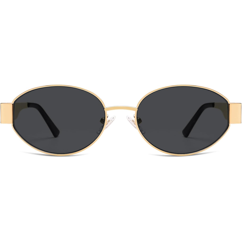 SOJOS Retro Oval Sunglasses for Women Trendy Classic Shades UV400 Protection SJ1256