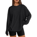 Trendy Queen Womens Oversized Long Sleeve Shirts Fall Tops 2026 Basic Tee Casual Workout Y2K Clothes