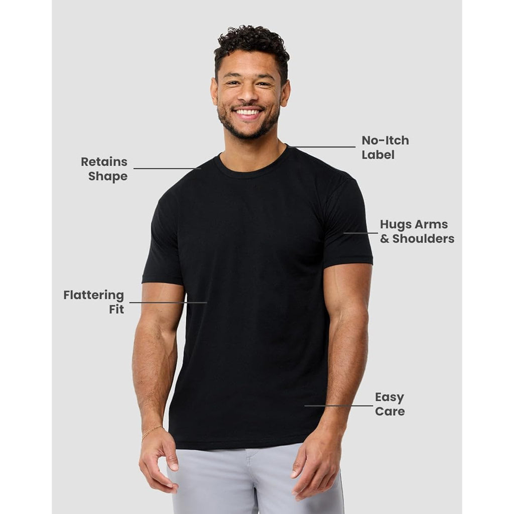 Into The Am Mens T Shirts Soft Cotton Blend Crew Neck Tee S - 4Xl Athletic Fit Plain Casual T-Shirt For Men