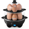 Dash Deluxe Egg Cooker - Boiler, Poacher & Steamer - Includes Measuring & Recipe Guide - Dishwasher Safe - Holds 12 Eggs, Black