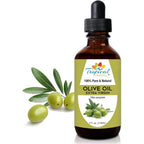 Tropical Holistic Extra Virgin Organic Olive Oil 4 Oz - Cold Pressed Unrefined - Use For Face, Skin, Hair, Dry Scalp, Massage