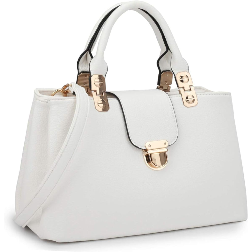 Dasein Women Satchel Handbags Top Handle Purse Medium Tote Bag Vegan Leather Shoulder Bag