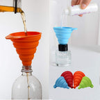 Kongnai Kitchen Funnel Set 4 Pack, Small And Large, Kitchen Gadgets Accessories Foldable Silicone Collapsible Funnels For Filling Water Bottle Liquid Transfer Food Grade