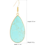 BaubleStar Natural Crystal Healing Stone Earrings Statement Teardrop Dangle Earrings for Women