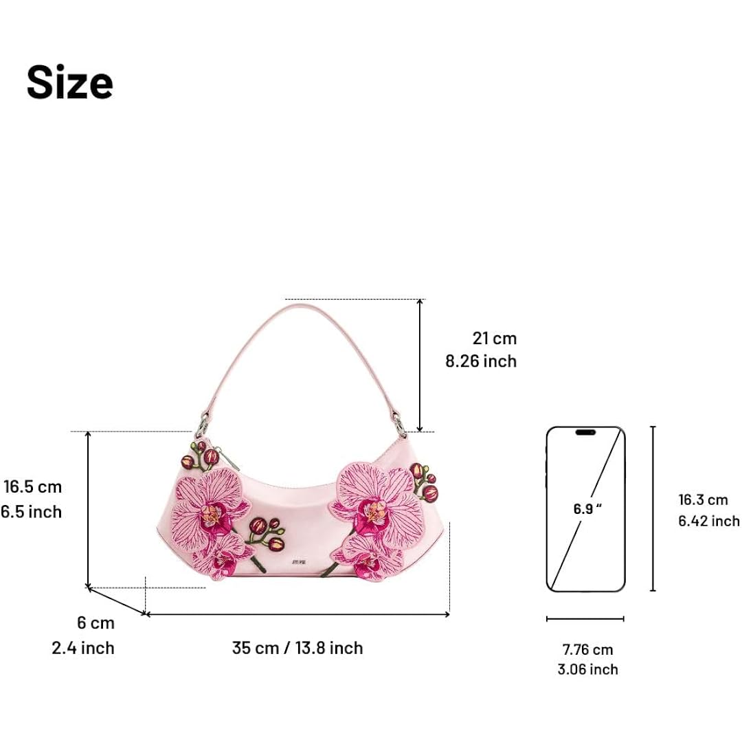 Jw Pei Women'S Lily Shoulder Bag - Orchid Embroidered Pink