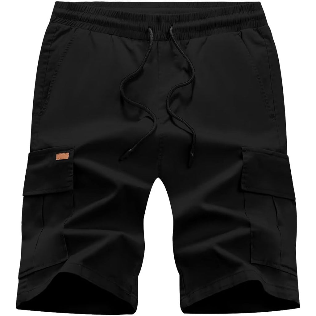 Dokotoo Men Mens Cargo Shorts Casual Waist Elastic Drawstring Outdoor Golf Shorts With 6 Pockets