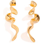 Fashion Gold Irregular Geometric Drop Dangle Earrings for Women Boho Silver Long Statement Earrings Abstract Earrings Jewelry Gift
