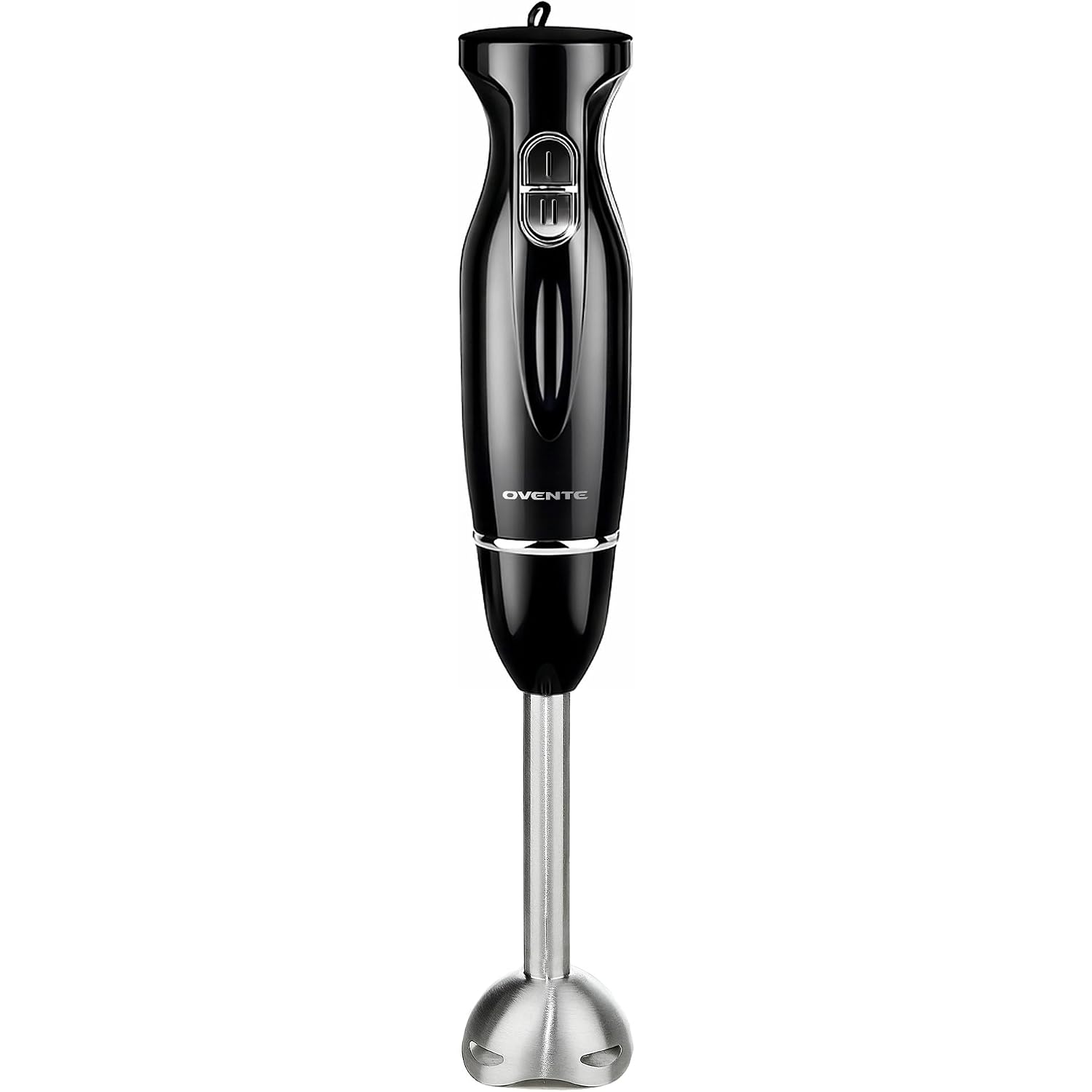 Ovente Immersion Hand Blender, 300W Electric Handheld Stick Mixer With 2 Mixing Speeds And Stainless Steel Blades For Smoothies, Purees & Baby Food, Black Hs560B