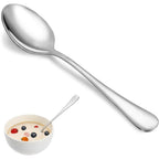 Dinner Spoon Set,16 Pcs 7.3" Tablespoons,Premium Food Grade Stainless Steel Spoons,Durable Metal Spoon,Tablespoon,Silverware Spoons Only,Mirror Finish & Dishwasher Safe,Use for Home,Restaurant