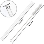 Replacement Straw Compatible With Stanley 40 Oz 30 Oz Cup Tumbler, 6 Pack Reusable Straws For Stanley 40 Oz Tumbler With Handle, Straws With Cleaning Brush For Stanley Accessories, Plastic, Clear