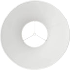 Set Of 2 Antique White Linen Large Empire Lamp Shade (Pre-Assembled) S 6.5" Top X 15" Bottom X 10.75" High (Spider) Replacement With Harp And Finial