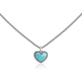 Montana West Wrangler Heart Turquoise Pendant Necklace for Women Western Gold Plated Cowgirl Cowboy Classic Trendy Jewelry