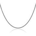 IceCarats 14K White Gold 2.35mm Thin Spiga Wheat Chain Necklace, Polished