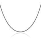 IceCarats 14K White Gold 2.35mm Thin Spiga Wheat Chain Necklace, Polished