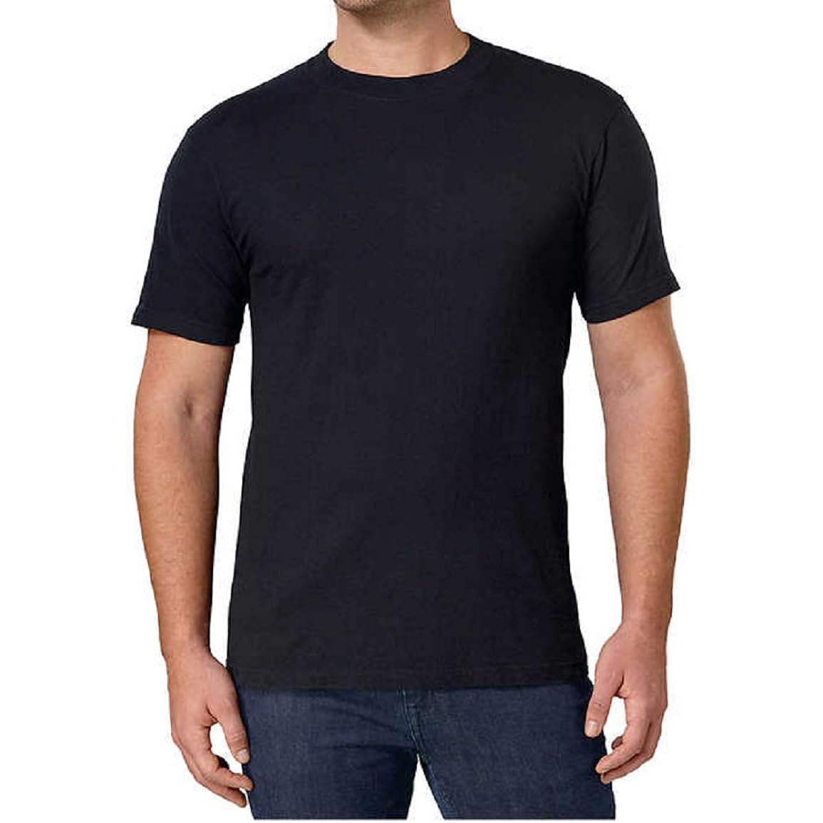 Kirkland Signature Men'S Crew Neck Tee 100% Combed Heavyweight Cotton T-Shirts (Pack Of 6)