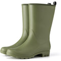 Hisea Women Rubber Boots Wide Calf Rain Boots Matte Surface Waterproof Pvc Rubber Rain Boot Mid Height Rain Shoes For Outdoor Gardening Work Walking