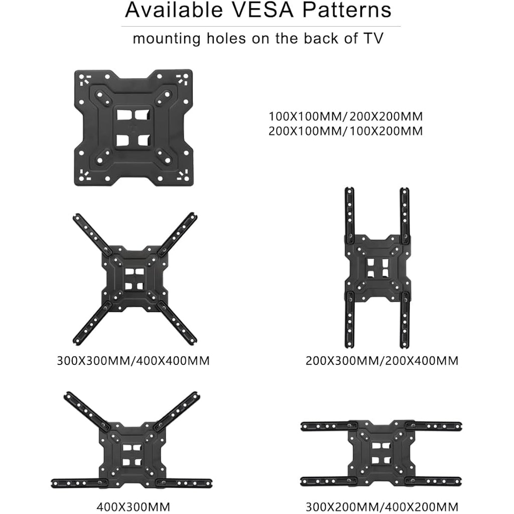 Suptek Tv Wall Mount Swivel And Tilt Full Motion For Most 23 To 60 Inch Tv Mount Up To 66Lbs Max Vesa 400X400Mm (A1+)
