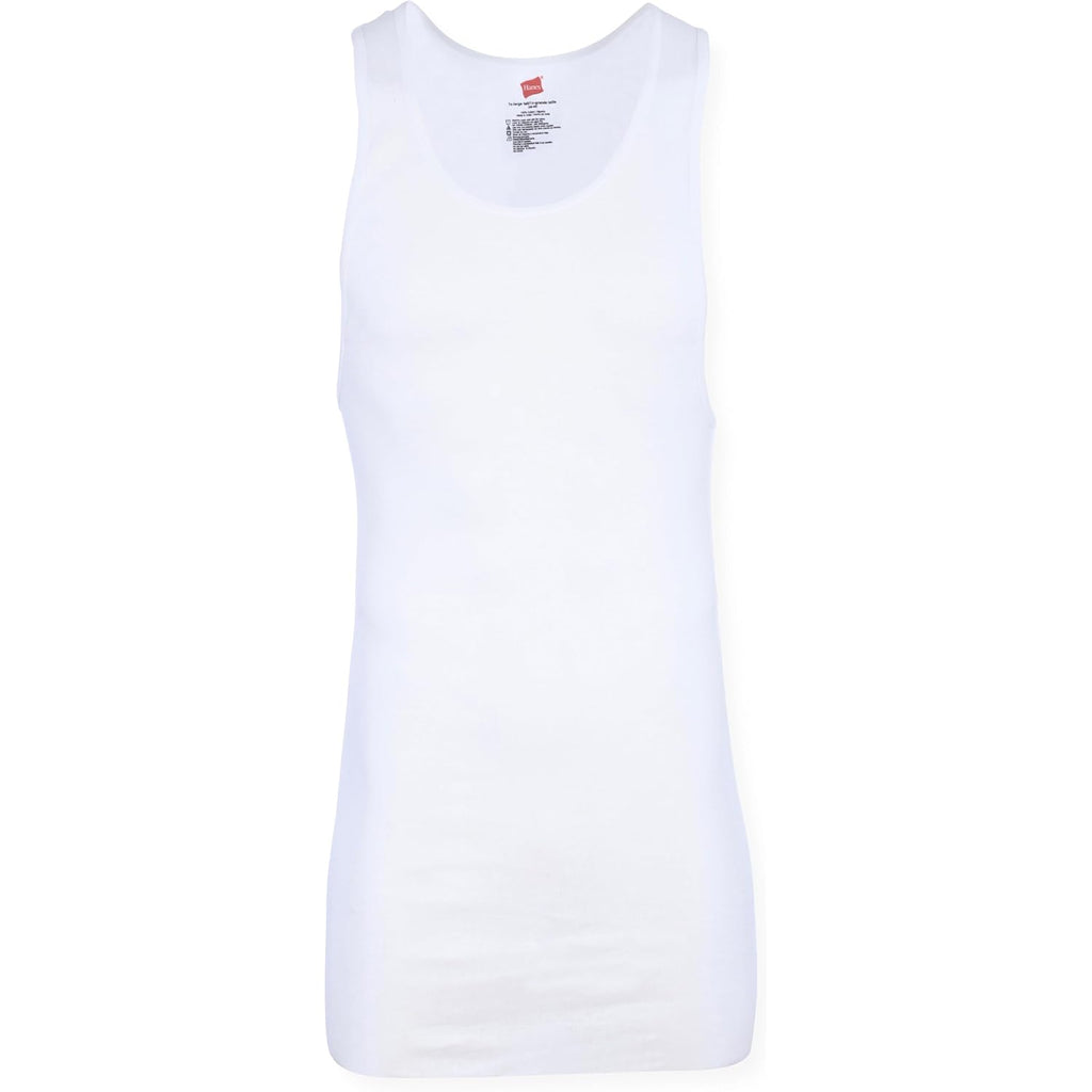 Hanes Men’S Tall 100% Cotton Ribbed Tank Tagless Undershirts, Multipack