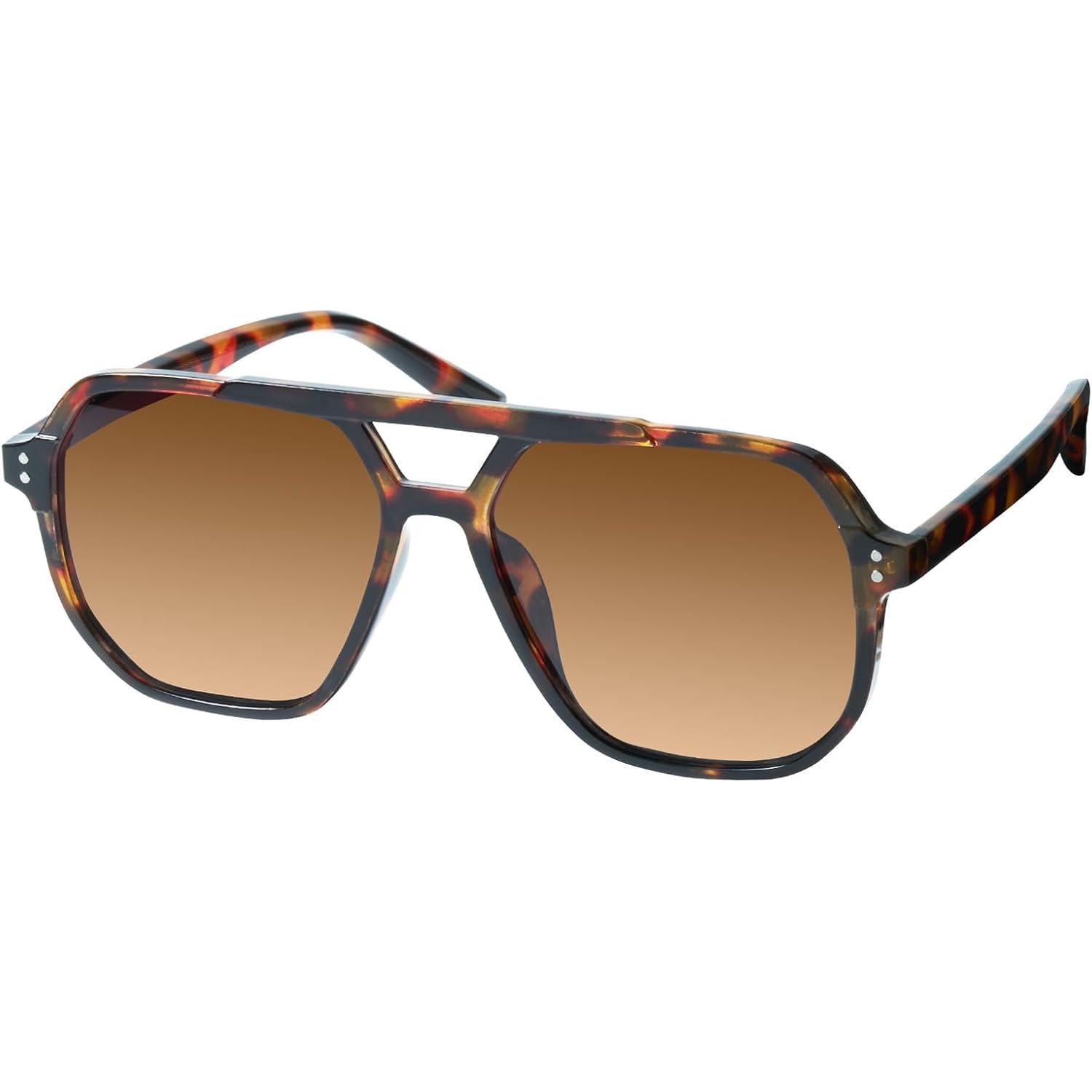 mosanana Oversized Aviator Sunglasses for Women and Men with Polarized Lens MS52243 C7-tortoise