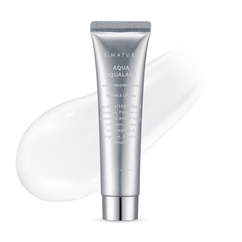 S.Nature Pore Refining Moisturizer For Dry & Sensitive Skin – Squalane Hydrating Face Cream, Tightening & Smoothing Pores, Lightweight Korean Skincare, 2.02 Fl Oz