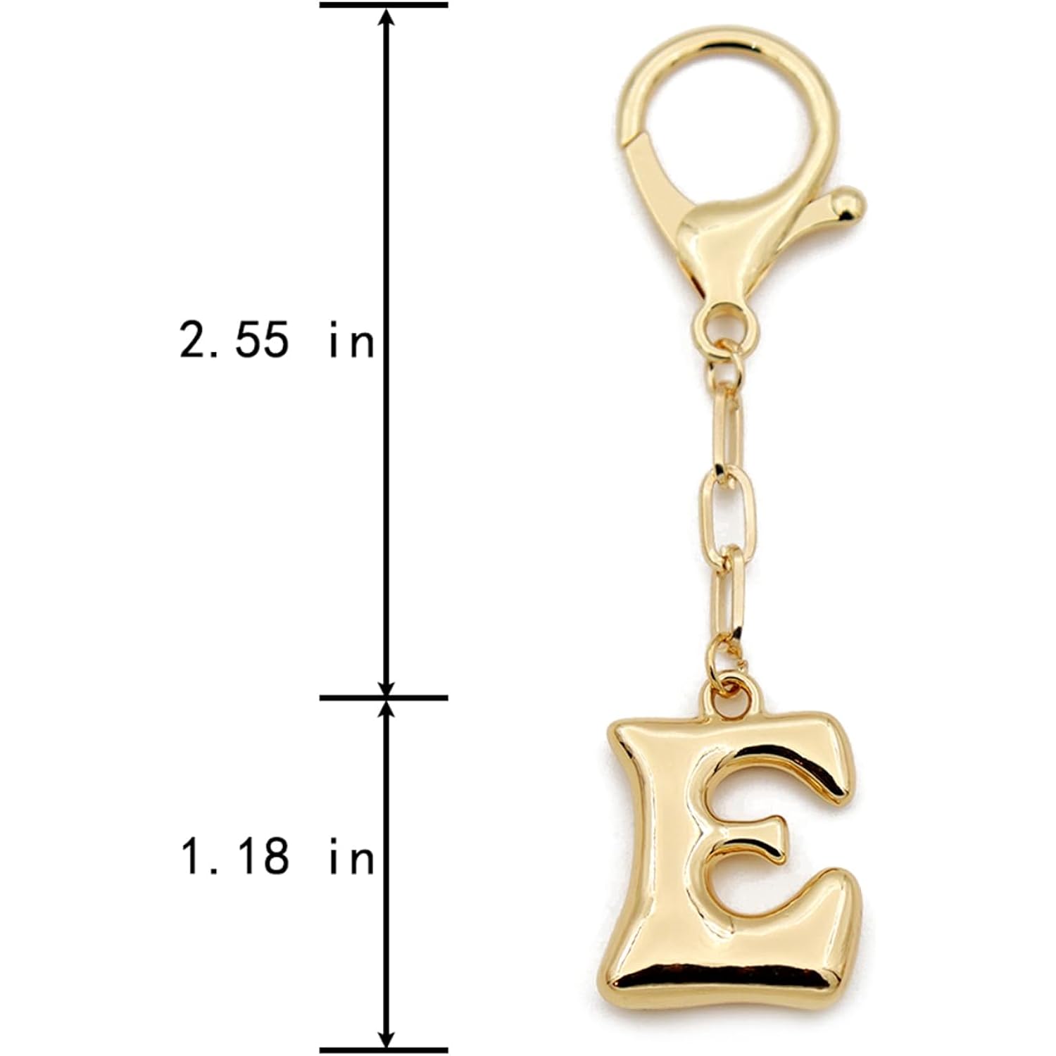 TTYY Initial Keychain For Women Handbag Charms Backpack Car Keyring for Sister Besties Mom Gold Letter Keychain