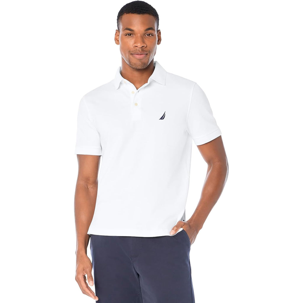 Nautica Men'S Short Sleeve Solid Stretch Cotton Pique Polo Shirt