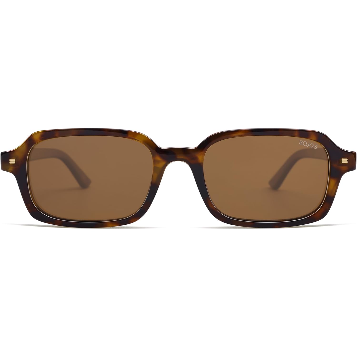 SOJOS Trendy Rectangle Polarized Sunglasses Womens Mens, Small Retro Fashion Thin Slim Square Sunnies SJ2610