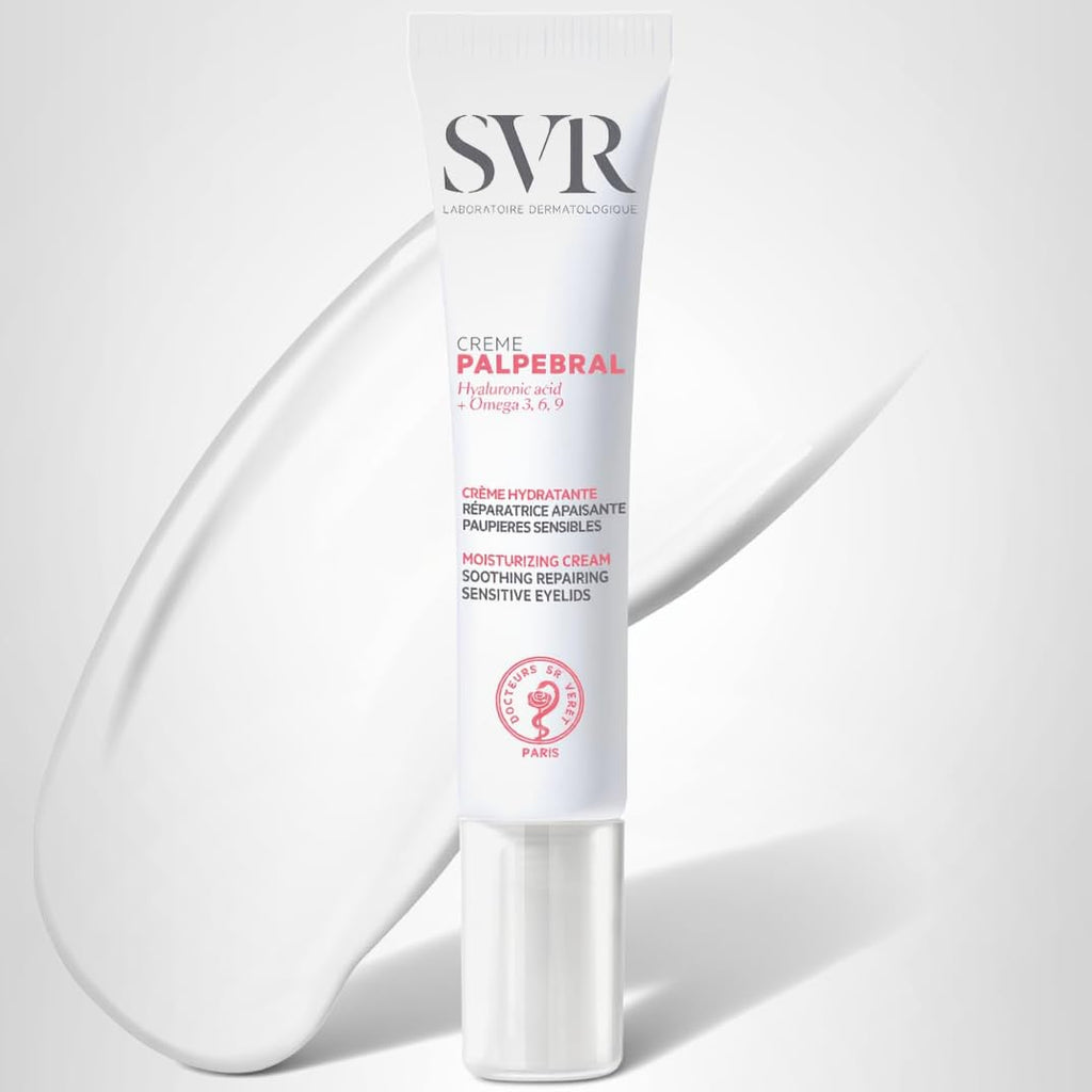 Svr Palpebral Eye Cream. Hyaluronic Acid & Shea Butter Ultra-Soothing For Extremely Dry, Itchy & Sensitive Skin Prone To Irritations. Steroid & Fragrance-Free Formula, Non-Comedogenic. 0.5 Fl.Oz