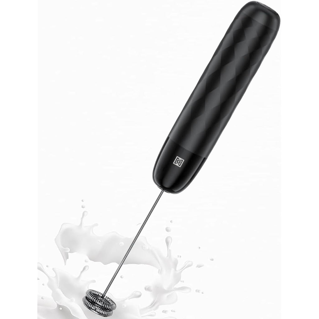 Maestri House Rechargeable Milk Frother, LunaFro Mini Handheld Electric Foam Maker Detachable Stainless Steel Whisk Drink Mixer Foamer Mini Blender for Matcha, Lattes, Cappuccino, No Stand