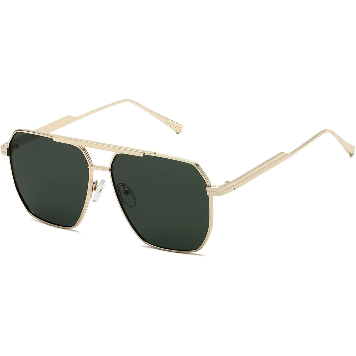 Kimorn Polarized Oversized Square Sunglasses For Women Men, Retro Vintage Metal Frame Uv400 Sun Glasses For Driving Travel