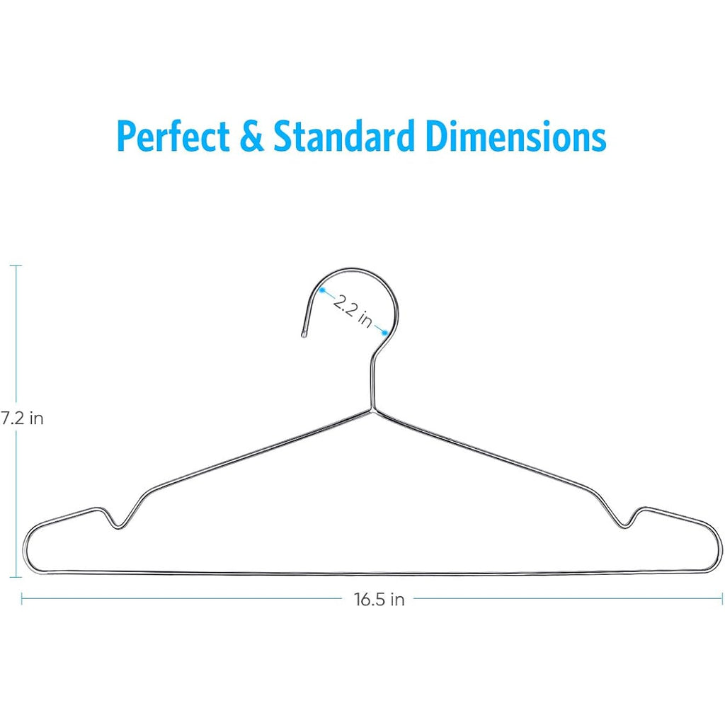 Fayleeko Wire Coat Hangers 40 Pack Strong Heavy Duty Stainless Steel Metal Ultra Thin Space Saving Clothes Hangers 16.5 Inch