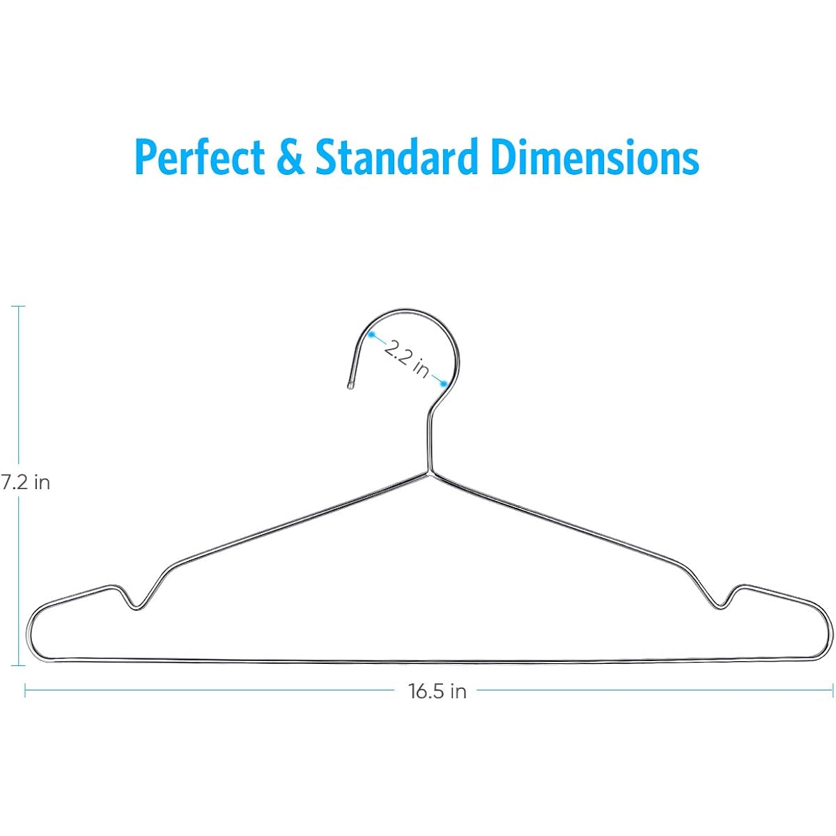 Fayleeko Wire Coat Hangers 40 Pack Strong Heavy Duty Stainless Steel Metal Ultra Thin Space Saving Clothes Hangers 16.5 Inch