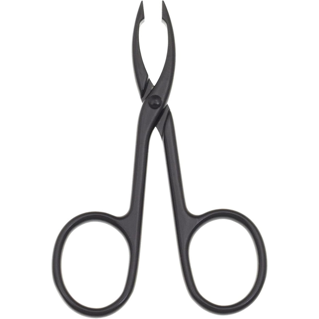 2 Pieces Tweezers Scissor Handle Straight Tip Scissor Shaped Eyebrows Tweezers for Hair Plucker Remover Facial Hair Eyebrows Care (Silver and Black)