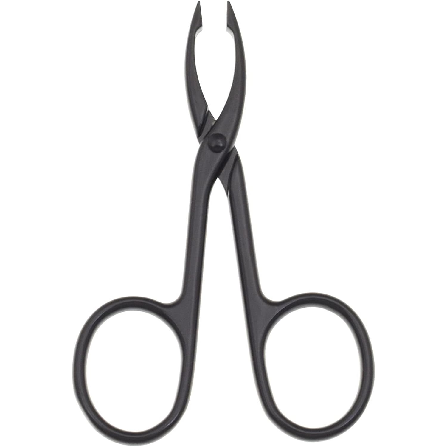 2 Pieces Tweezers Scissor Handle Straight Tip Scissor Shaped Eyebrows Tweezers for Hair Plucker Remover Facial Hair Eyebrows Care (Silver and Black)