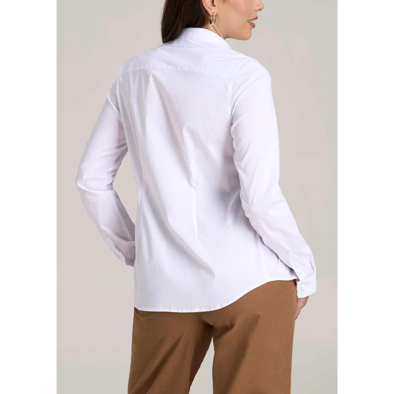 Button Down Shirts for Women Dress Shirts Long Sleeve Stretch Wrinkle Free Work Solid Casual Office Blouses Top