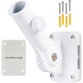 Nq Flag Pole Holder Adjustable, Flag Pole Bracket For Outside House Heavy Duty Aluminum, Multi-Position Flag Pole Mounting Bracket Rust Free With Hardwares, 1" Inner Diameter (White- 1 Pack)