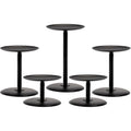 Homemory Christmas Fall Candle Holders for Pillar Candles Set of 5 (5, Black)