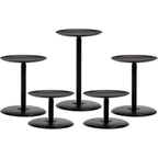 Homemory Christmas Fall Candle Holders for Pillar Candles Set of 5 (5, Black)